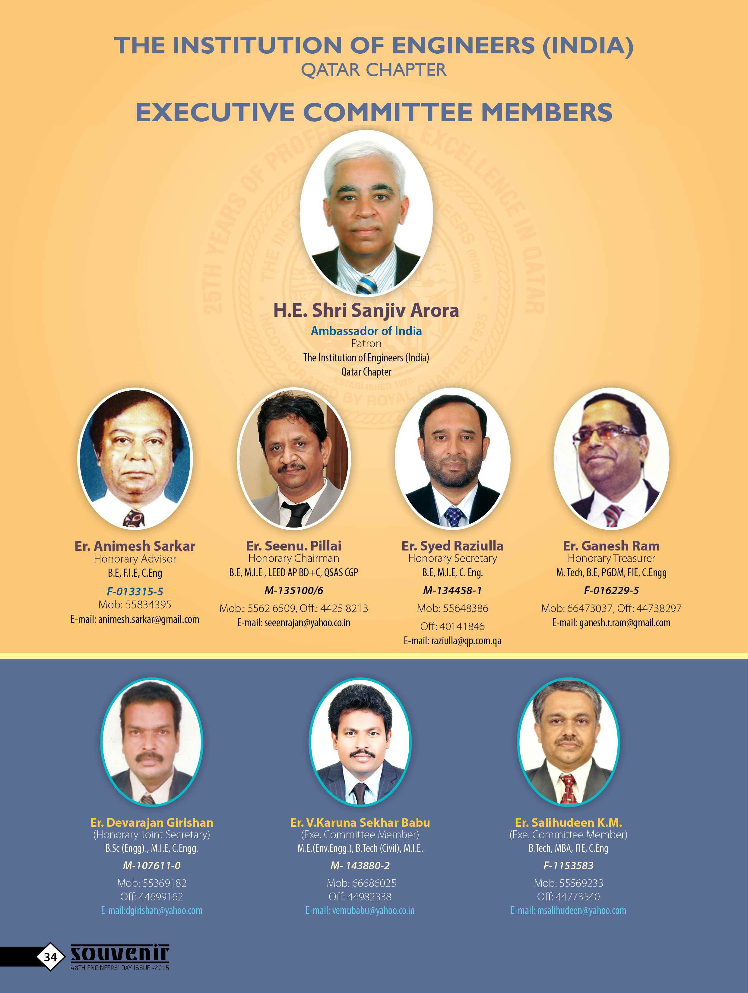 Executive Committee 2014 – 2015