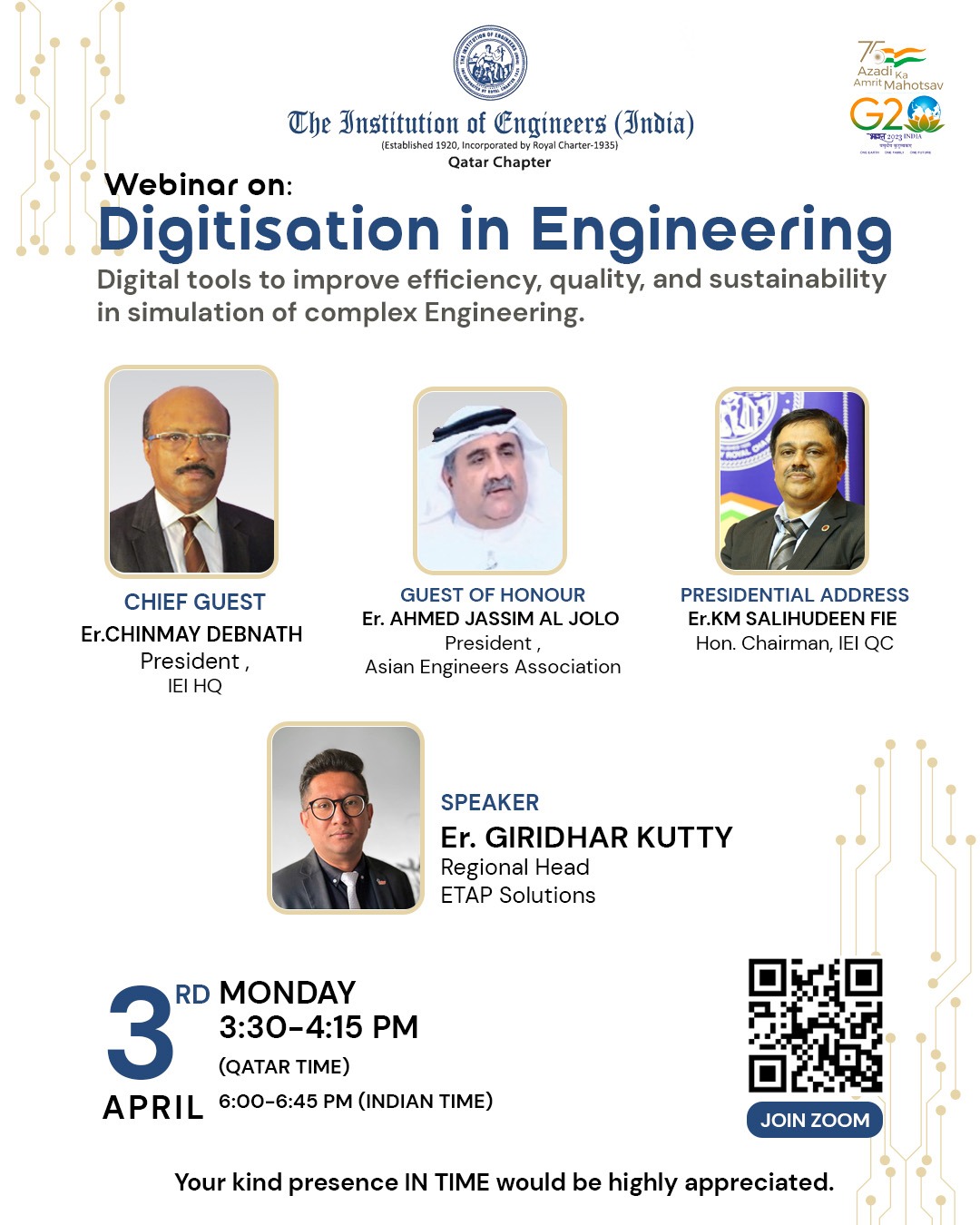 Technical Webinar on the Topic “ Digitisation in Engineering”