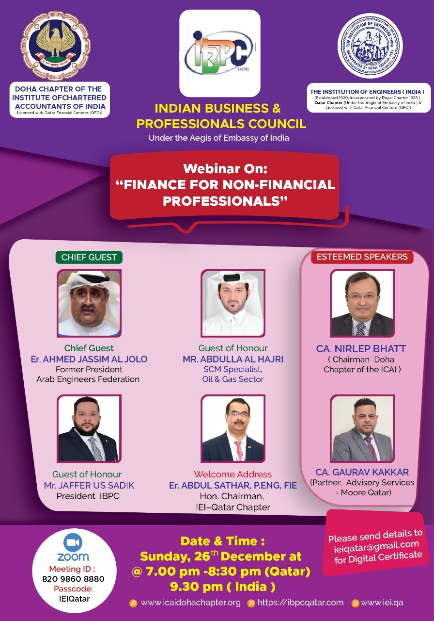 Webinar On: Finance For Non-Financial Professionals